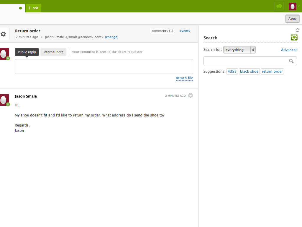 Sidebar Search App Integration with Zendesk Support